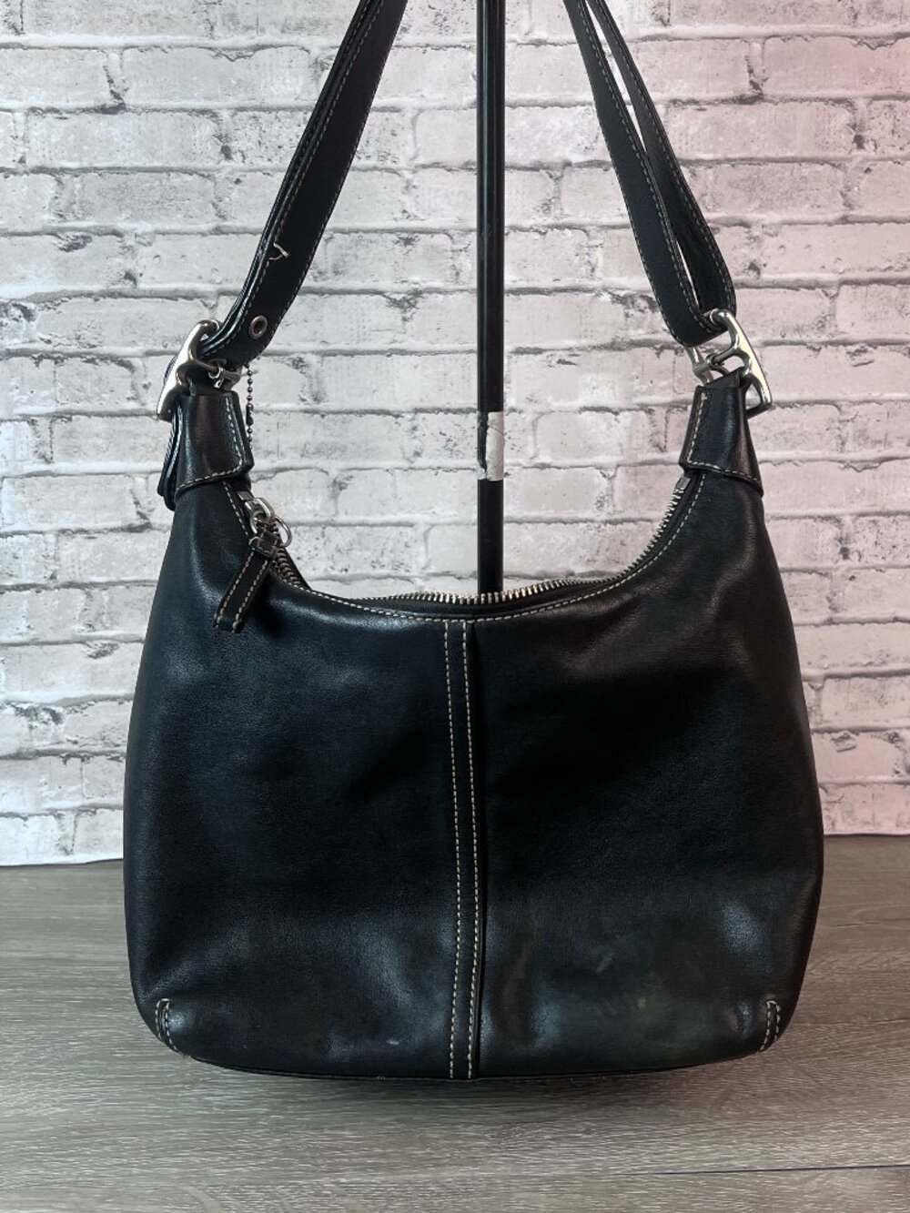 COACH Vintage Legacy Ergo Hobo Convertible Crossbody Shoulder Bag Black 9566